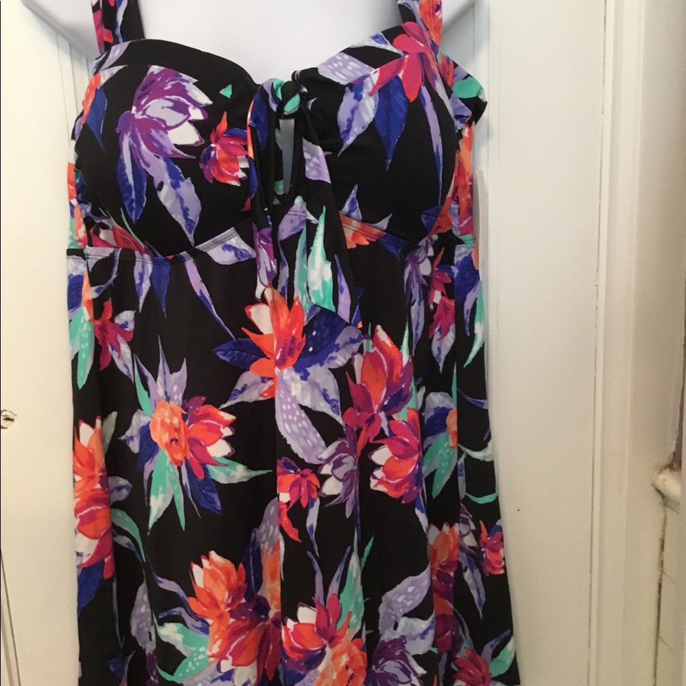 Tropical swimsuit two piece size 18.